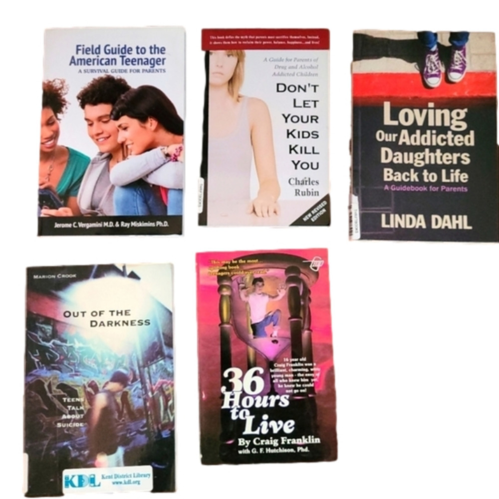 Variety of books on teenagers. Variety of authors. 5 in all. Very good condition